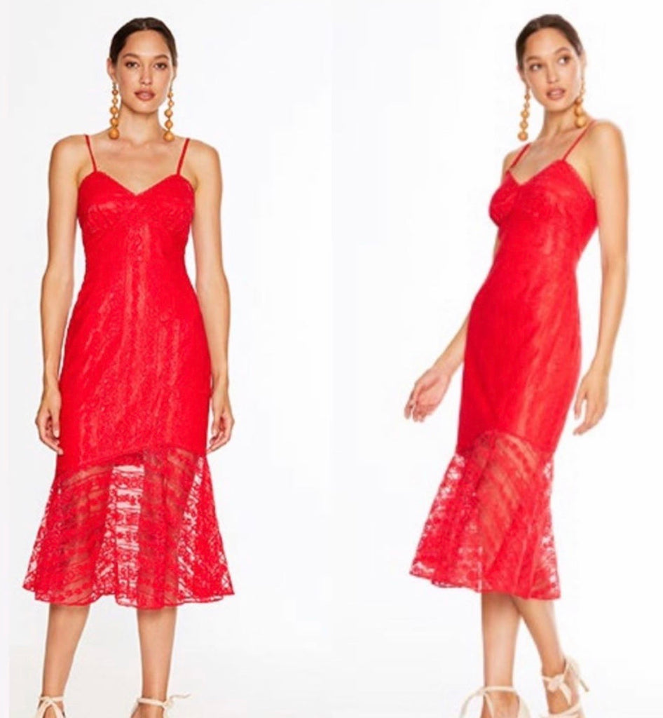 Rouge Lure Midi Dress